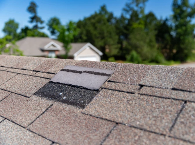 Missing shingles - Brisco Roofing